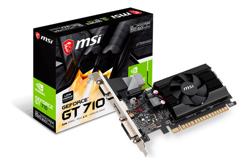 Tarjeta Video Msi Geforce Gt 710 2gb Ddr3 Vd2msgt710lpd3