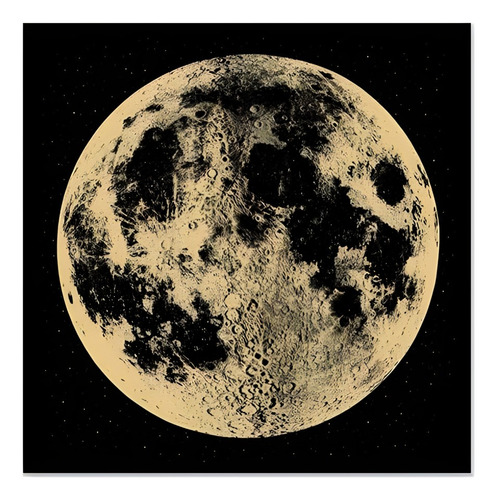 Poster Luna Llena Autoadhesivo 100x70cm#1162