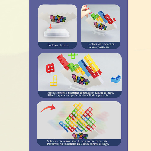 Tetris Tower Juego De Mesa 64pc - Genérica - Inglés