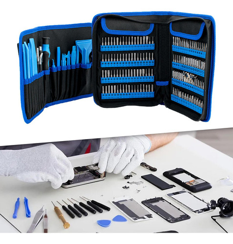 Mxg-gj Juego De Destornilladores De Precisión 180 Azul Negro