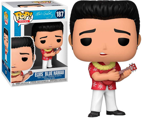 Boneco Pop Rocks Elvis Presley Blue Hawaii 187 Funko