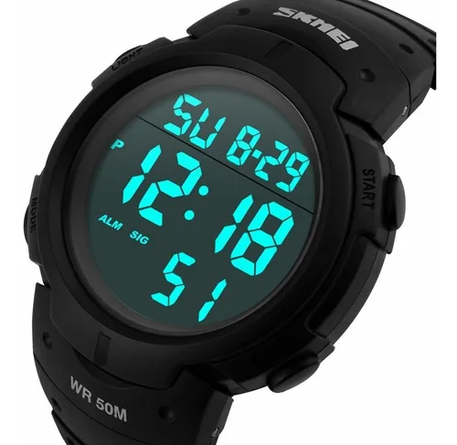 Reloj con Correa de Cronógrafo Digital para Hombre WR50M