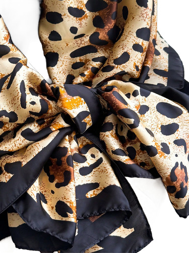 Bufanda Pashmina Blissia Camell Leopard Print 180x85 Cm