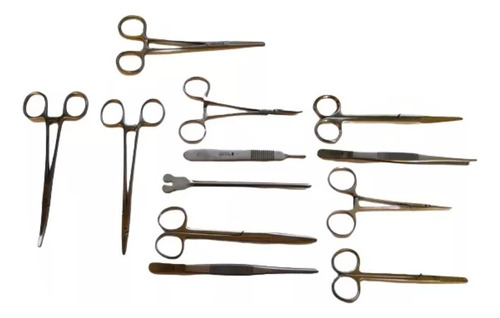 Set Quirúrgico 12 Instrumentos Cirugía Menor Calidad Pacard