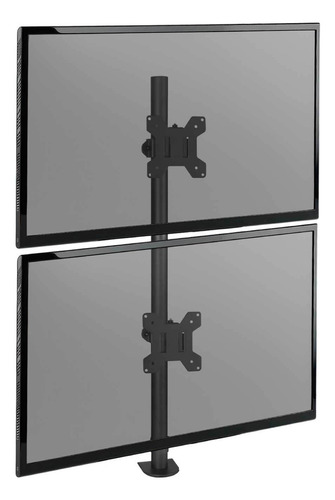 Suporte Ajustável para 2 Monitores com Morsa de 10 Até 32 Pix PX-100M preto