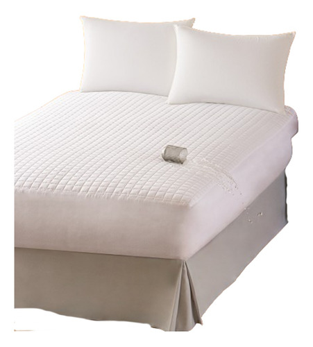 Protector P/colchon King Size Impermeable Basic Concord Color Blanco Diseño De La Tela Liso