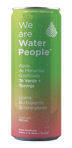 Water People Gasificada 355 Ml Té Verde Toronja 24 Latas