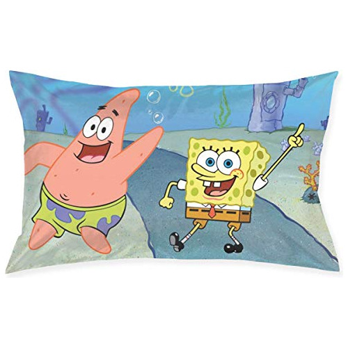 Terciopelo Spongebob Funda De Almohada Caso Colchón Sã...