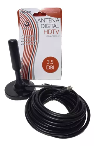 Antena Tv Digital Abierta Hd Tvd Interior Coaxial Cable 3m