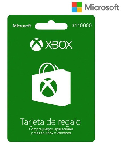 Tarjeta Regalo Xbox $110.000 Región Colombia
