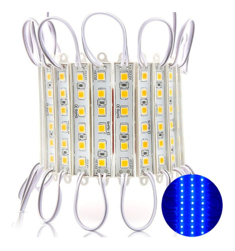 Modulo Led 5054 Smd 3 Chips 30 Lm Colores 12v Exterior