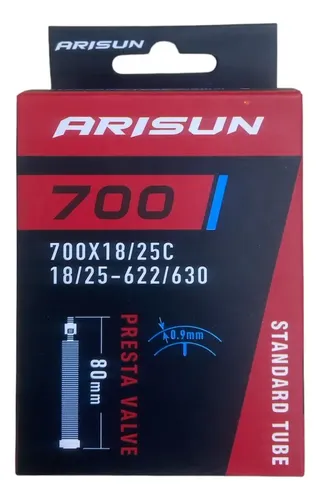 Par Câmara De Ar Arisun 700 X 18 - 25c Presta 80mm Speed | MercadoLivre