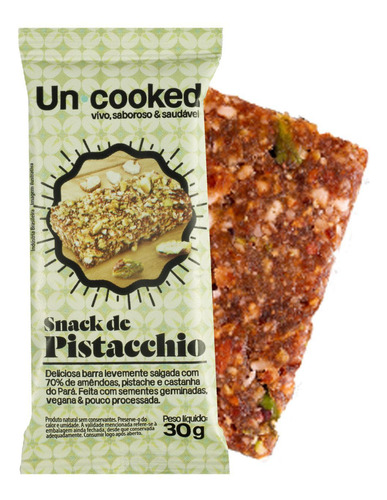 Snack De Pistacchio Sem Glúten Vegano Uncooked 30g