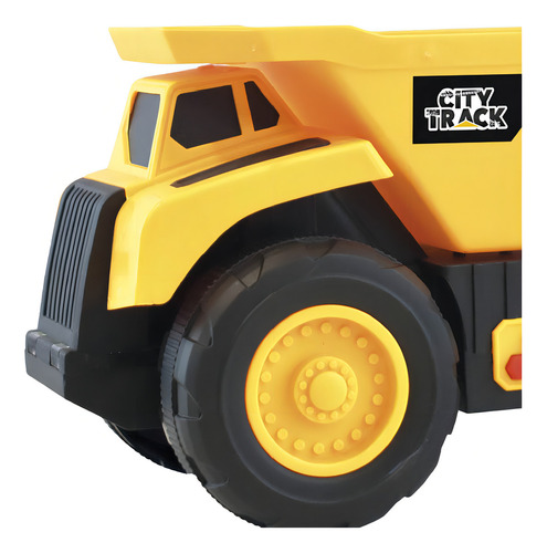 Volcador Grande A Friccion Con Luz Sonido City Track Color Amarillo