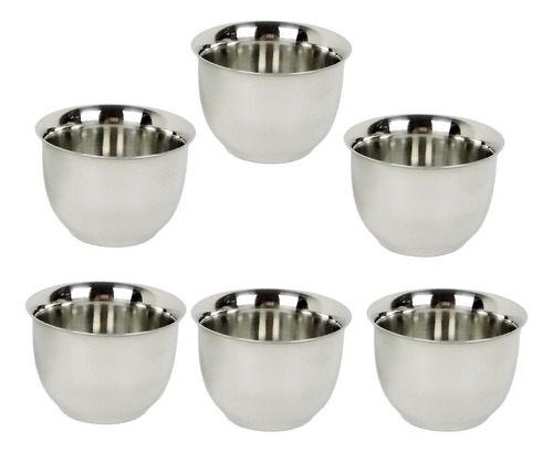 S 6 Piezas Tazas De Espresso De Café De Acero Inoxidable De