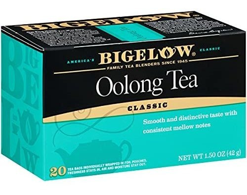 Bigelow Oolong Tea Bags 20-count Box (paquete De 6), Cafeína