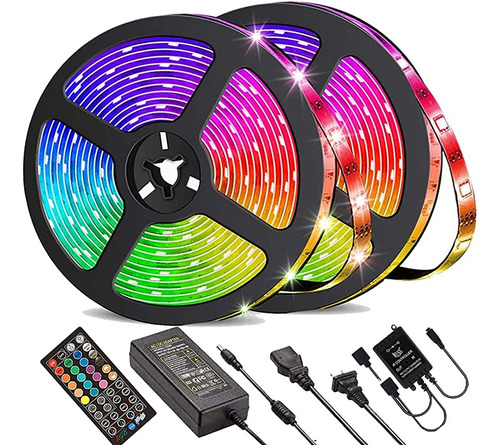  Cinta Rollo Tira Led Rgb 5050 Multicolor + Control+ Driver 