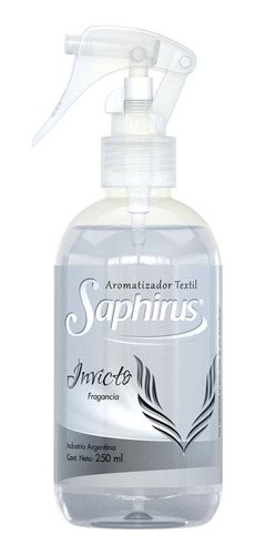 Aromatizador Textil Saphirus Fragancia Invicto 250ml 1unidad