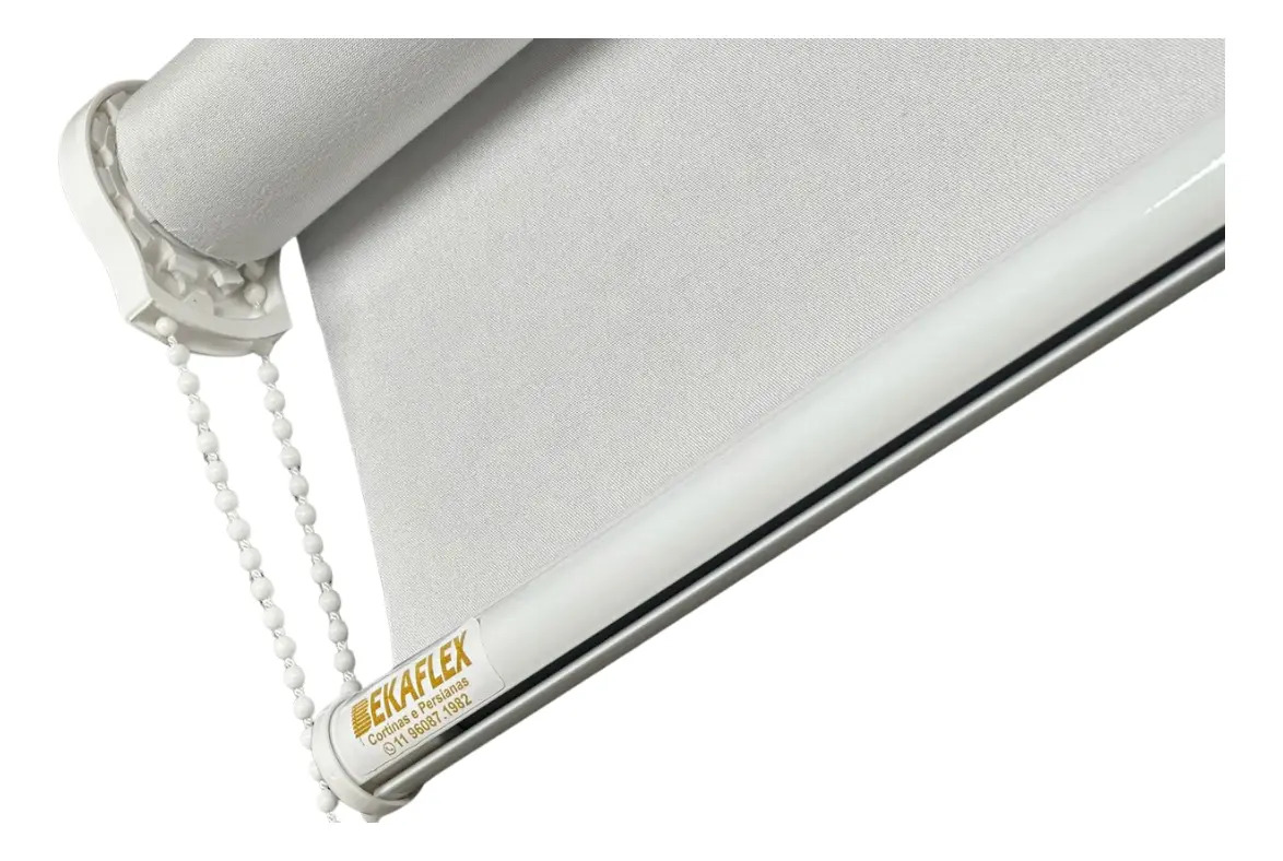 Cortina Rolo Blecaute 1,70 L X 1,50 A Corta Luz Cor Branco