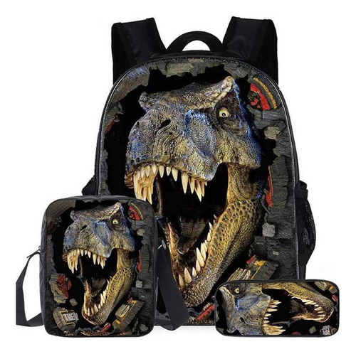 Mochila Escolar Tiranosaurio Jurassic Park Para Niños