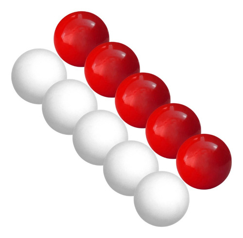 Bolas Mata Mata 50mm Lisa Bilhar Sinuca Branca E Vermelha