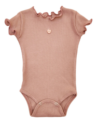 Body Mini Anima Manga Corta Morley Bebe Rosa Vintage