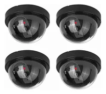 Comprar Nonmon - Paquete De 4 Cámaras Falsas De Seguridad Cctv Con Luz Led Roja Intermitente Para Interiores Y Exteriores, Para Negocios En Casa, Color Negro