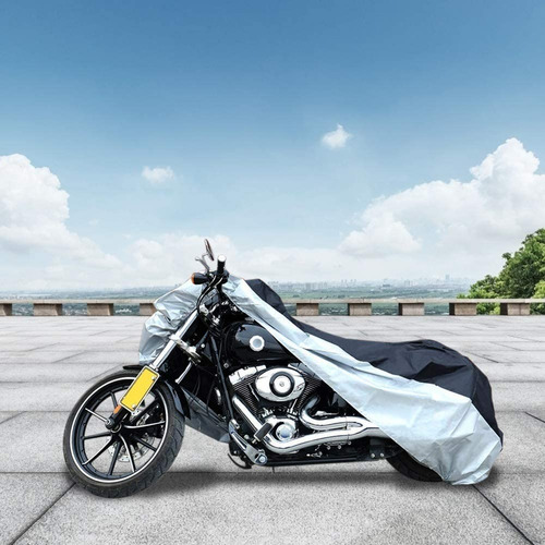 Funda Impermeable Para Motocicleta Engrosada Con Capa De Pu, Hebilla De Bloqueo Antirrobo Y Pegatina Reflectante XL
