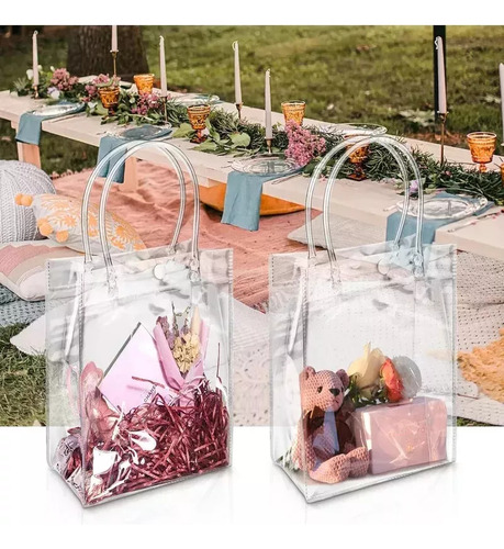 Bolsas De Regalo De Plástico Transparente Reutilizables De 2