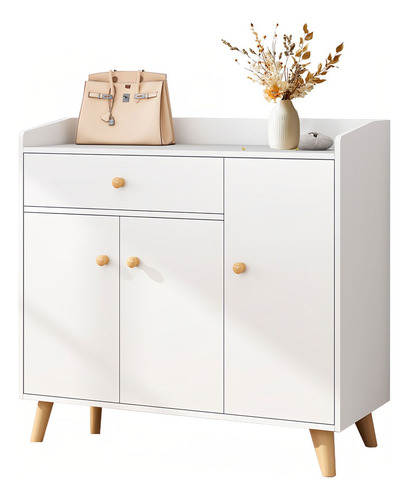 Zapatero Madera 3puertas + Cajón Antihumedad (blanco) Blanco