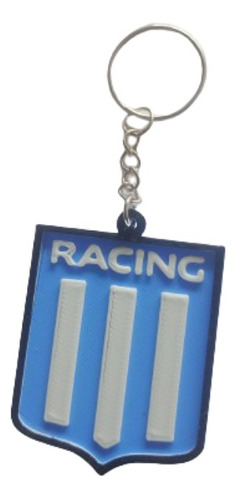 Llavero Plastico 3 D Racing Club Escudo