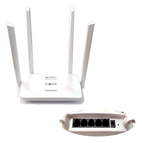 Roteador Inova 300 Mbps Branco Rou 6011 Wifi 4 Ant 110/220v