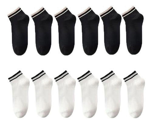 12 Pares Calcetines Deportivos Mujer Algodón Transpirables