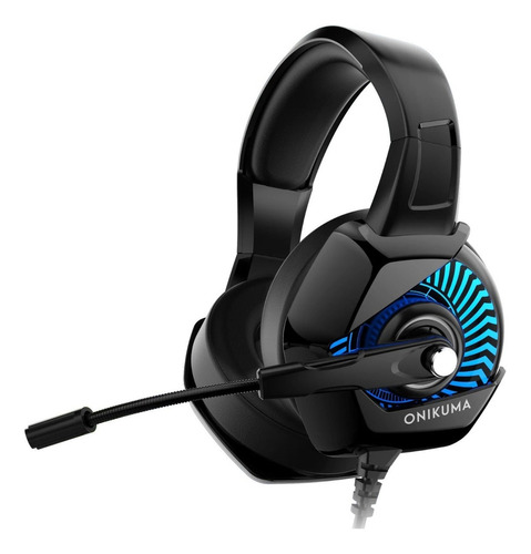 Auricular Onikuma K6 Gaming 3.5mm Luces Led Ps4 Play Pc Negro Con Azul