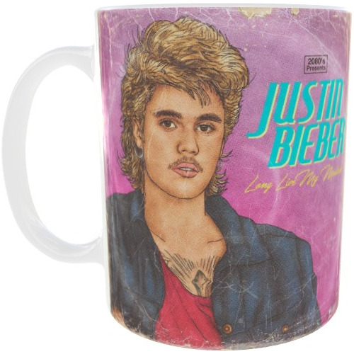 Taza De Ceramica Justin Bieber Retro