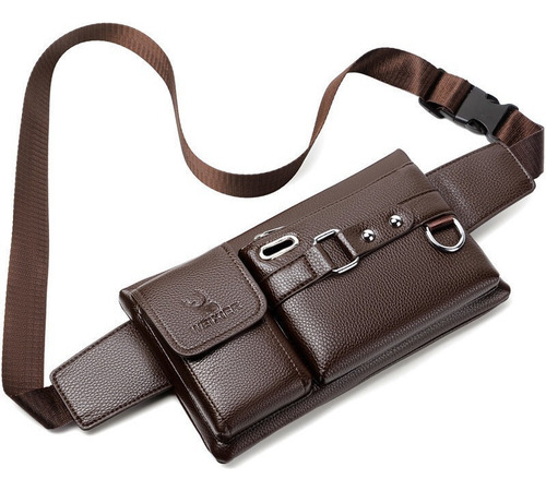 Bolso Bandolera De Piel Y Tarjetero De Viaje