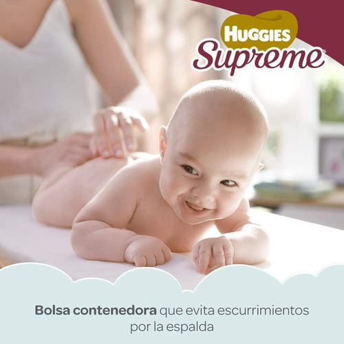 Imagen 5 de 7 de Pañales Huggies Supreme Etapa 2 Unisex 40 Piezas De 5 A 7.5