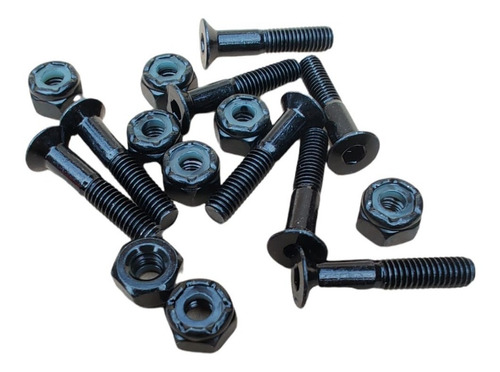Imagen 2 de 3 de Set 8 Tornillos Premium Skate No Name Allen 1¨ Importados