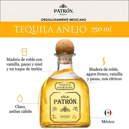 Tequila Patrón Añejo 750ml