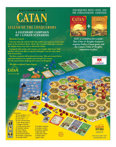 Catan Expansión Escenarios Legend Of The Conquerors 3-4 Juga