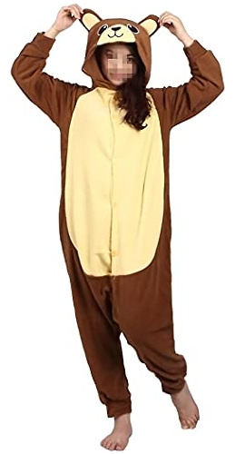 Animal Cosplay Costume Bear Unisex Adult Pijamas