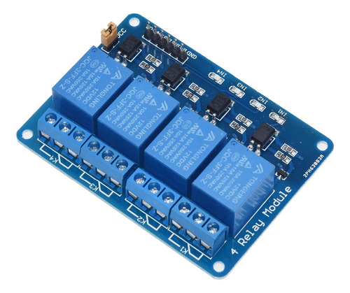 Placa De 4 Canales A Relé 12v Con Optoacoplador Led Arduino