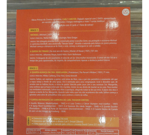 Dvd Carl T. Dreyer - 3 Longas + 7 Curtas