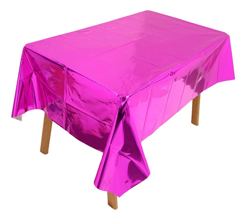 5 Mantel Metalico Desechable Rectangular Plástico Fiesta