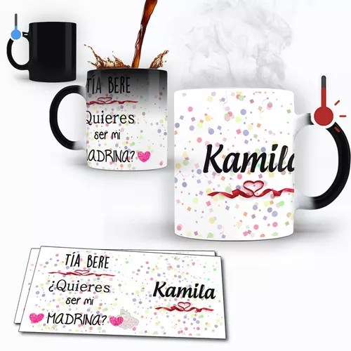 Kit Taza Y Caja, Quieres Ser Mi Madrina, Para Regalo, 11oz