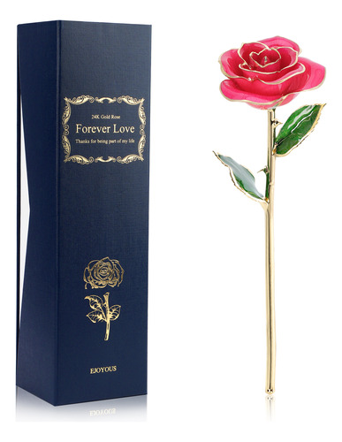 Ejoyous, Rosas Bañadas En Oro, Rosa De 24 Quilates Que Flore