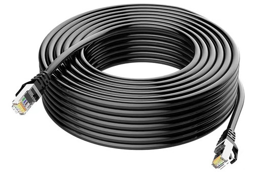 Cable Negro 15 Mts Categoría Cat6 Utp Rj45 Ethernet Internet