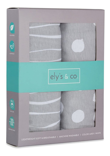 Ely's & Co - Juego De 2 Fundas Para Cambiador 100% Algodon