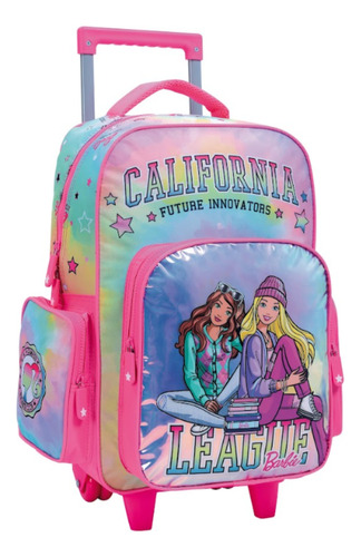 Mochila Con Carrito Barbie California 17 Pulgadas