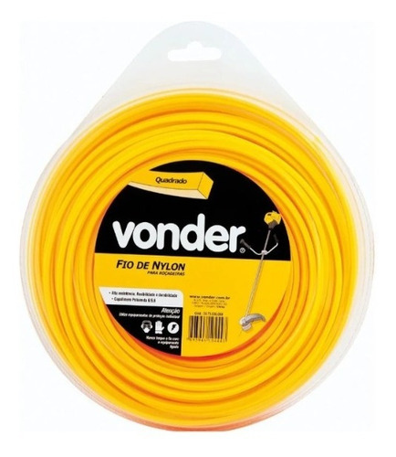 Fio De Nylon  3.0mm X 50m Quadrado 3373030050 - Vonder